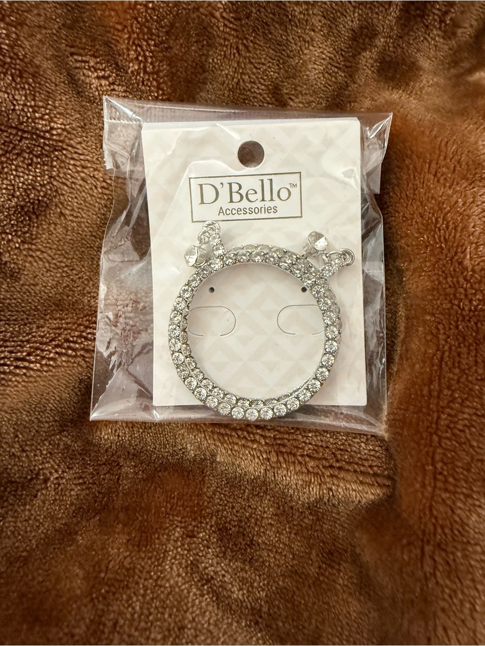 Silver Crystal Hoop Earrings